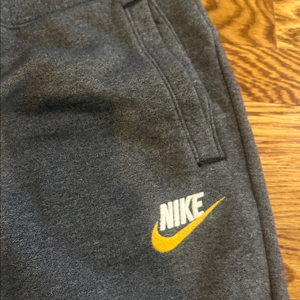 Nike Mens Charcoal Joggers with Gold Logo